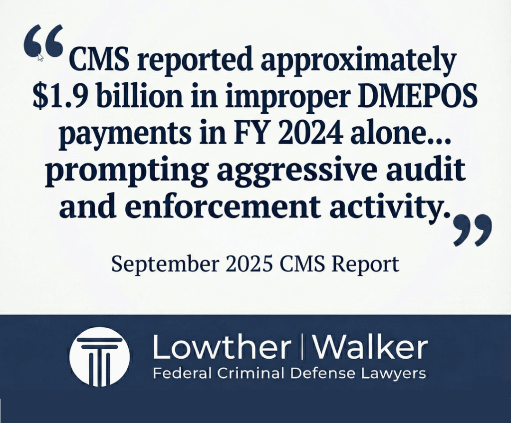 quote on DME audit payments from CMS 2025 September Report